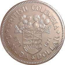 Canada - 1 Dollar 1971 - British Columbia - Circulated, Postzegels en Munten, Munten | Amerika, Verzenden, Noord-Amerika, Losse munt