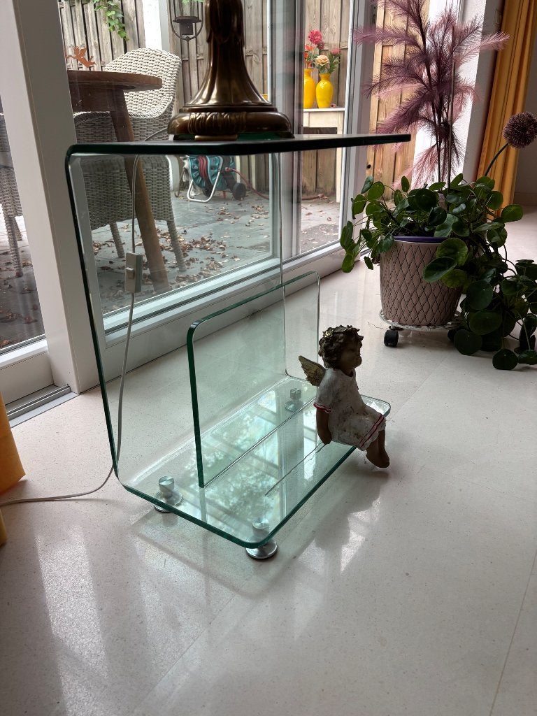 Lectuur tafel glas, Ophalen, Glas, 75 cm of meer, 60 cm of meer