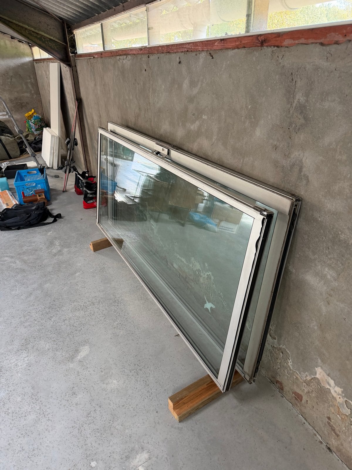 Aluminium Schuifpui met Dubbel Glas - tweede hands, Doe-het-zelf en Verbouw, Ophalen, 225 cm of meer, Aluminium, Zo goed als nieuw
