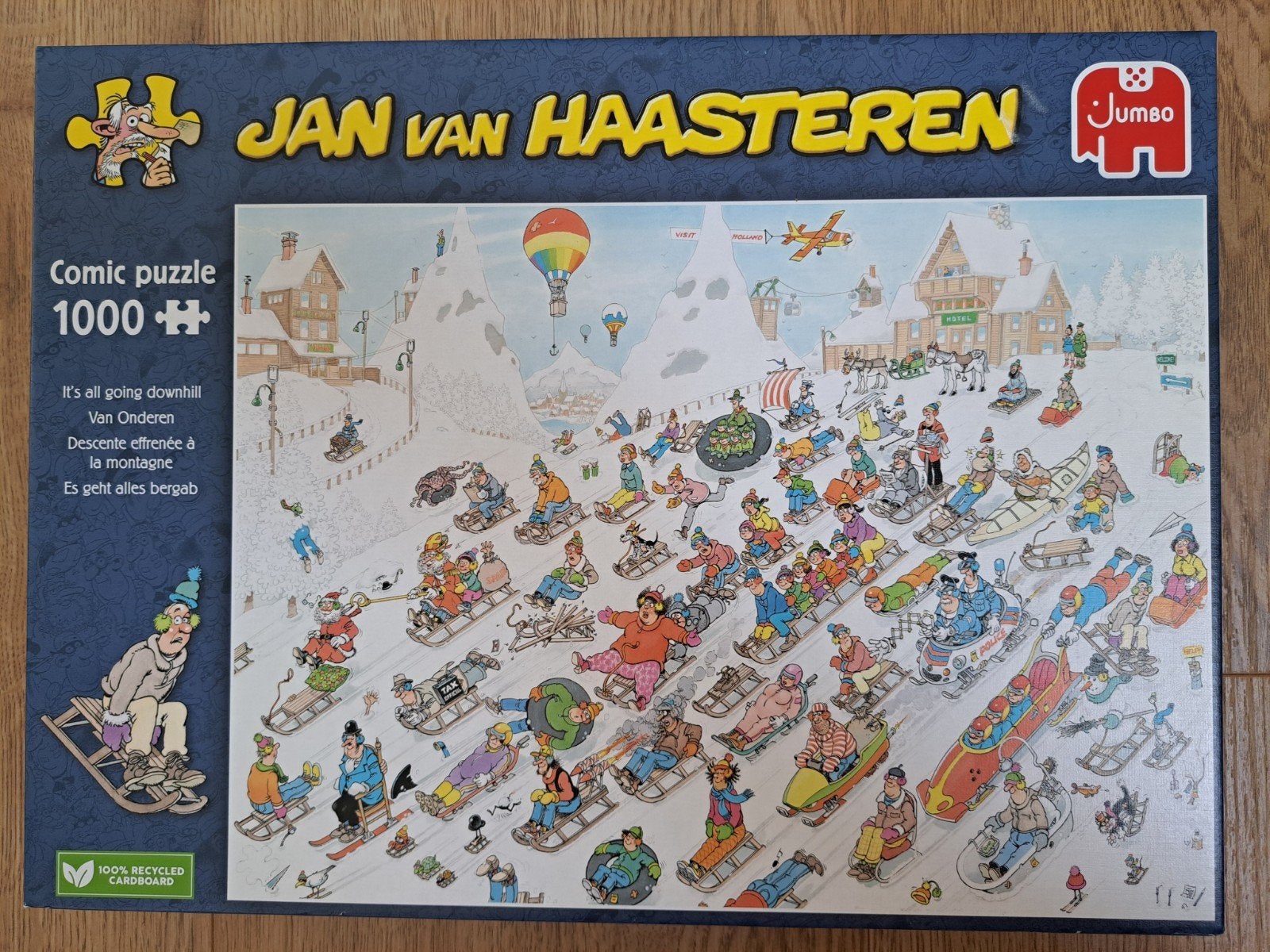Puzzel Jan van Haasteren 1000 stukjes Van onderen, Ophalen, 500 t/m 1500 stukjes, Zo goed als nieuw, Legpuzzel