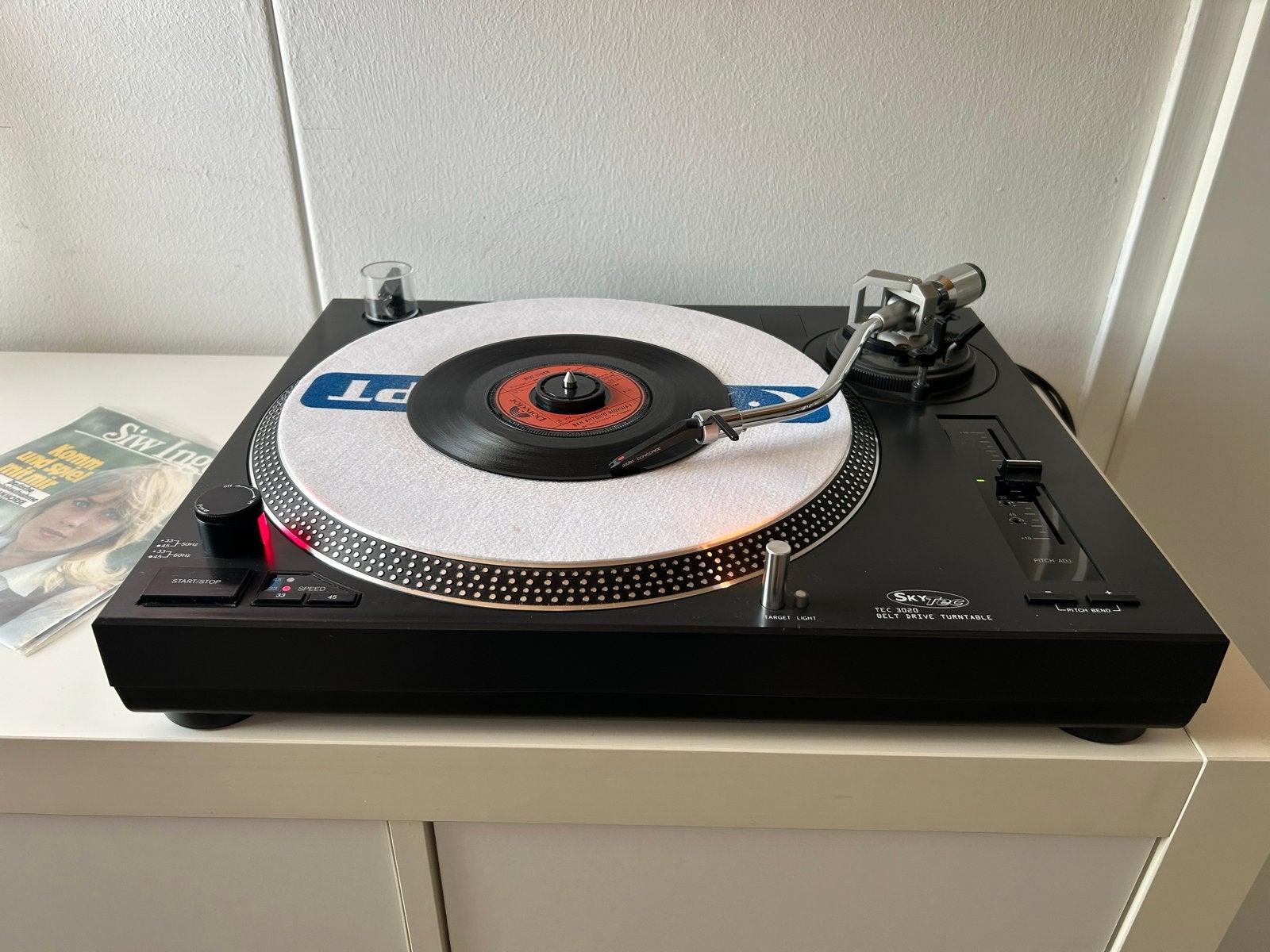 Skytec TEC 3020 Belt Drive Draaitafel met Ortofon Concorde, Audio, Tv en Foto, Platenspelers, Zo goed als nieuw, Platenspeler