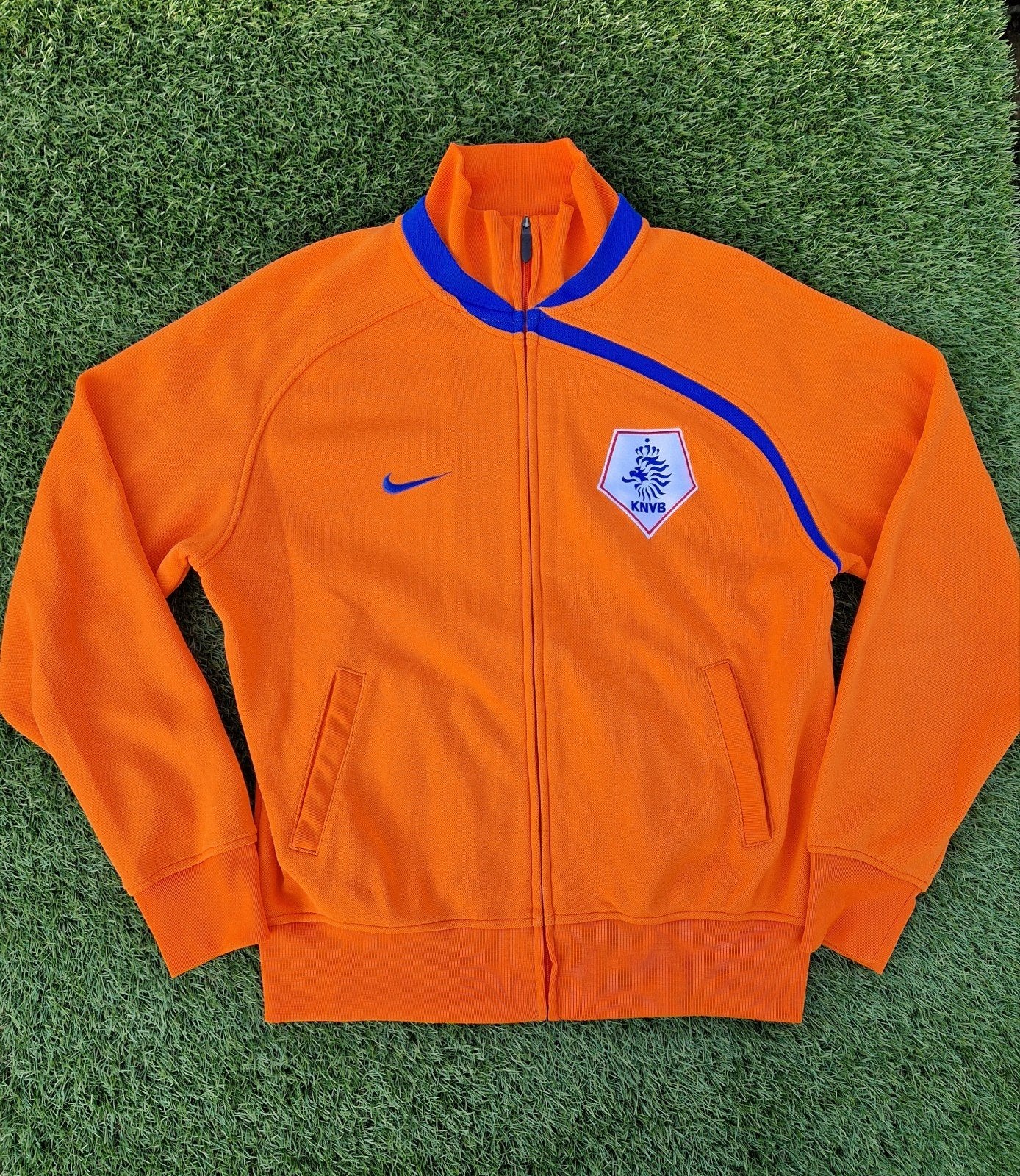 Origneel Nederlands elftal N98 Anthem vest 2008 KNVB Oranje, Maat 52/54 (L), Nike, Oranje, Ophalen of Verzenden