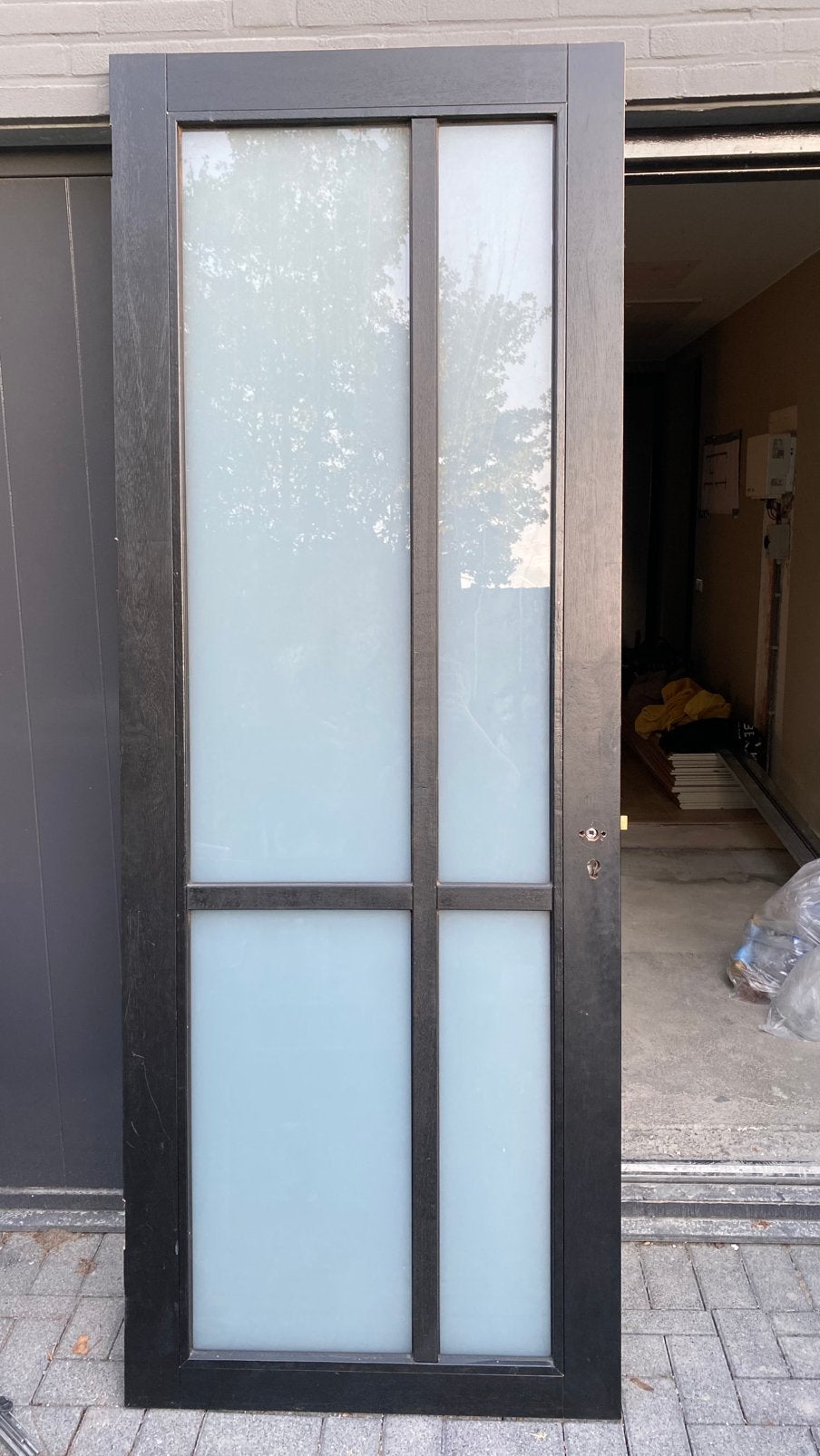 Mooie binnendeur met glas 236x88, Ophalen, Gebruikt, 80 tot 100 cm, 215 cm of meer