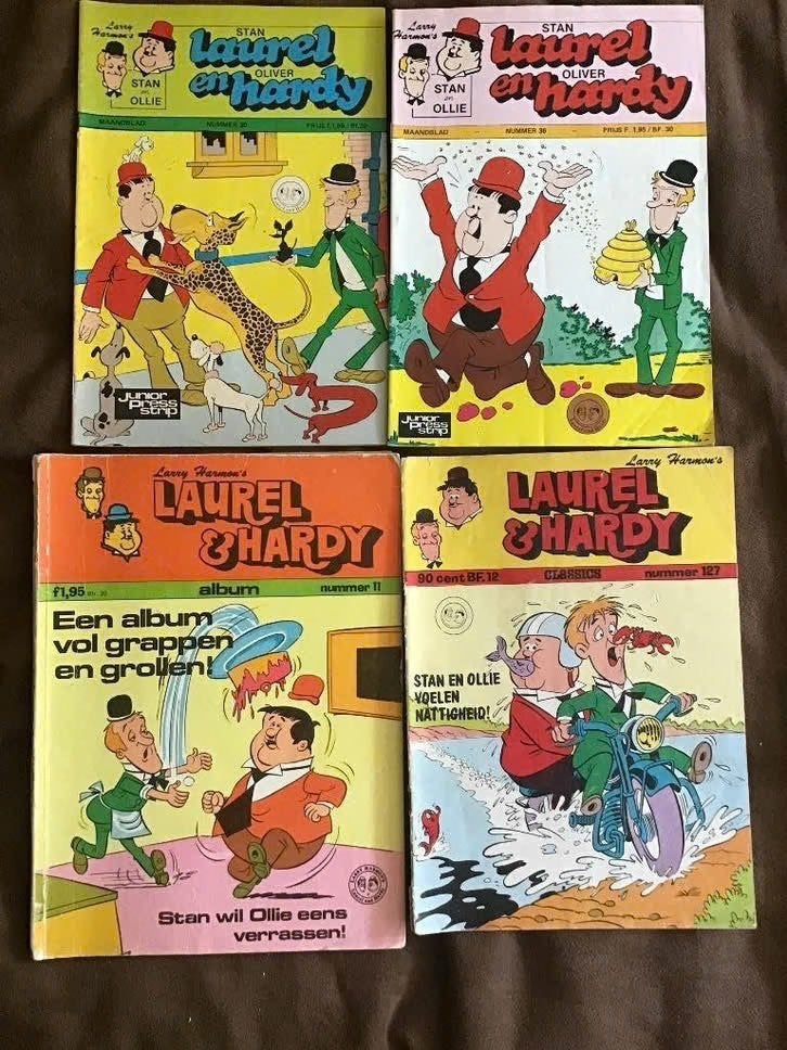 4 delen Laurel en Hardy door Larry Harmon., Meerdere comics, Ophalen of Verzenden, Gelezen, Europa