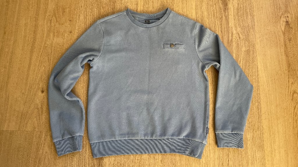 Blauwe jongens trui 146/152 WE blauw, Kinderen en Baby's, Kinderkleding | Maat 146, Gebruikt, Trui of Vest, Ophalen of Verzenden