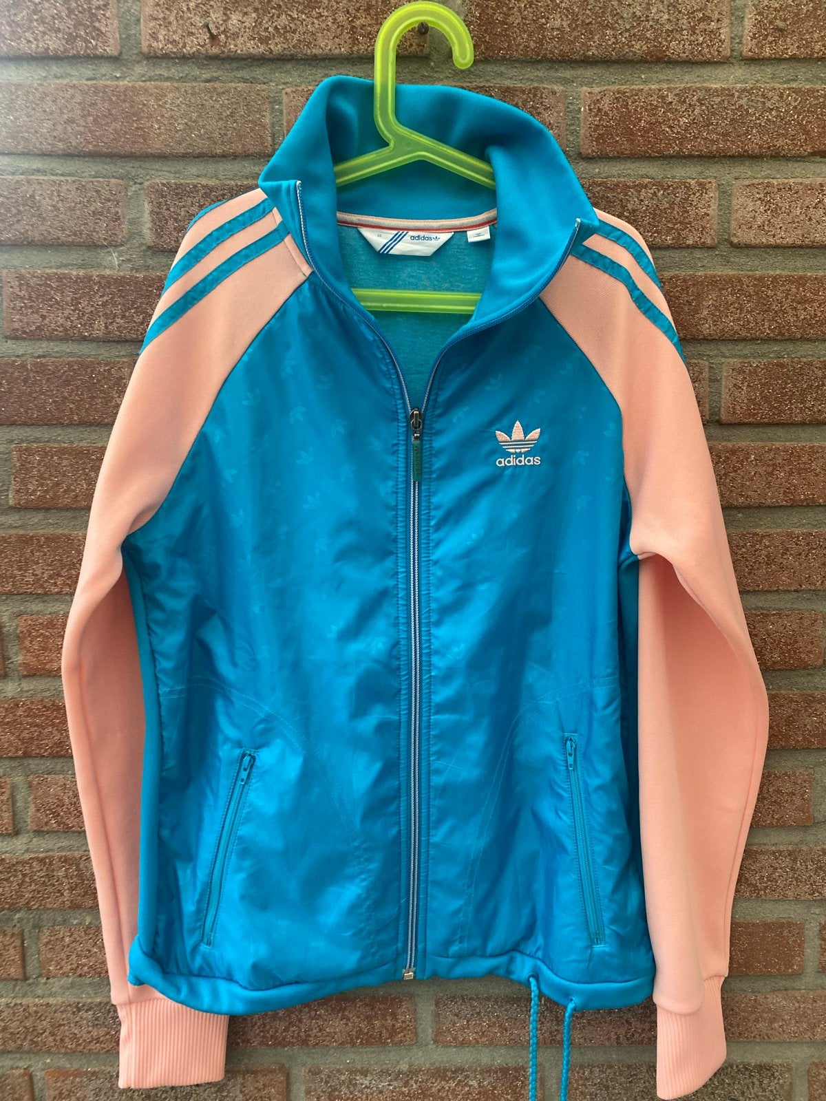 Adidas trainingsjack - Blauw/Roze - Maat 38/40 (M), Maat 38/40 (M), Blauw, Ophalen of Verzenden, Fitness of Aerobics