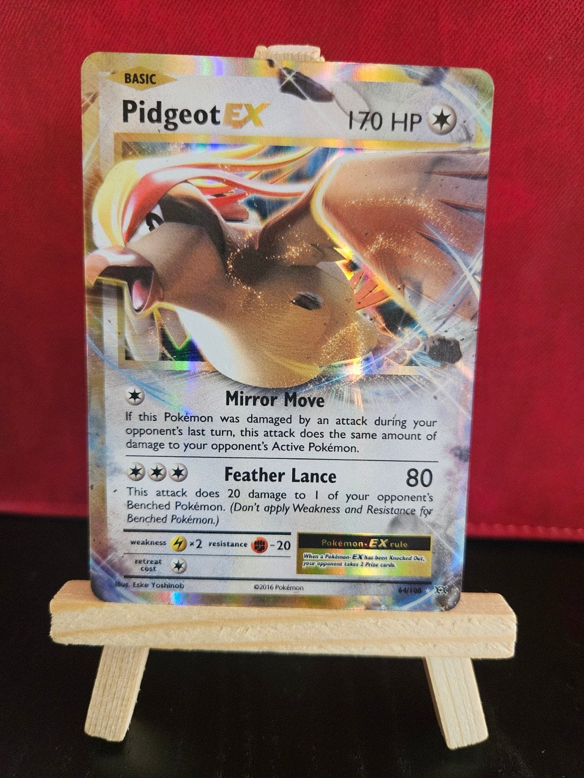 Pidgeot EX #64, Ophalen of Verzenden, Gebruikt, Losse kaart