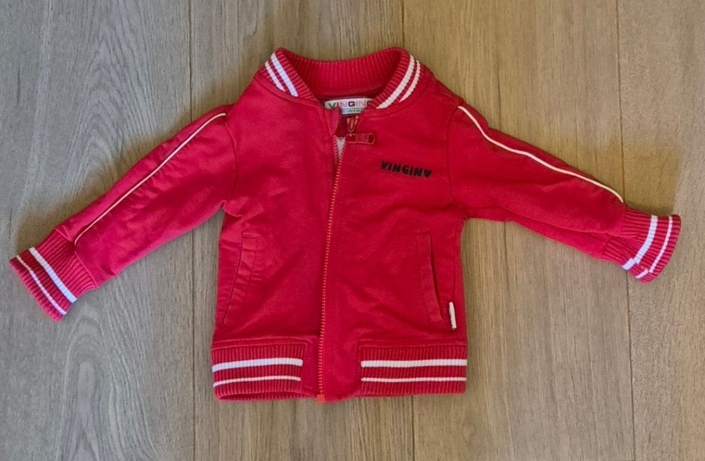 Viningo Vestje Sweet Heart Rood Wit Maat 68, Nieuw, Vingino, Truitje of Vestje, Verzenden