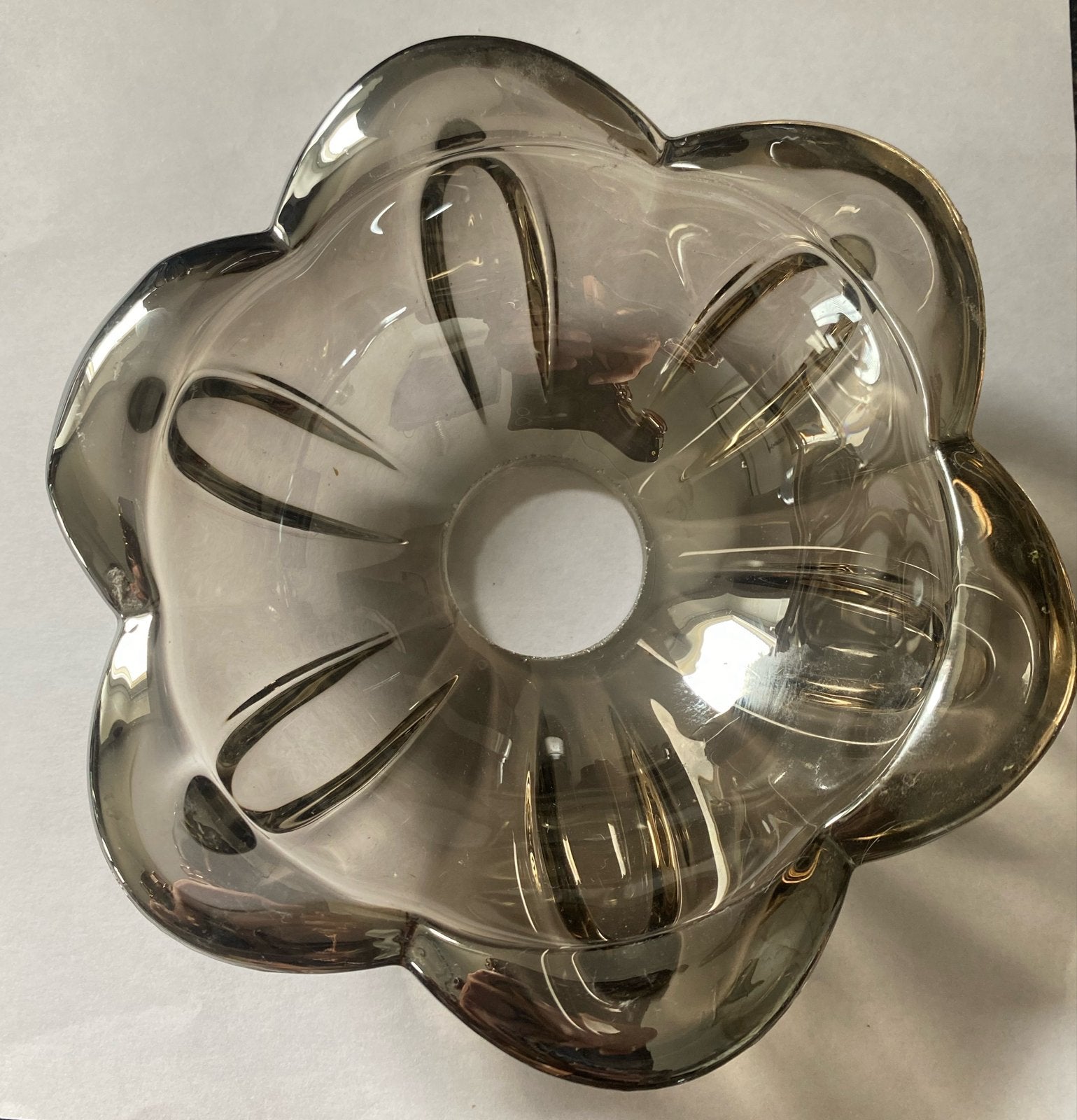 Kroonluchter schaaltje - Zwartachtig zilver, 13 cm, Ophalen of Verzenden