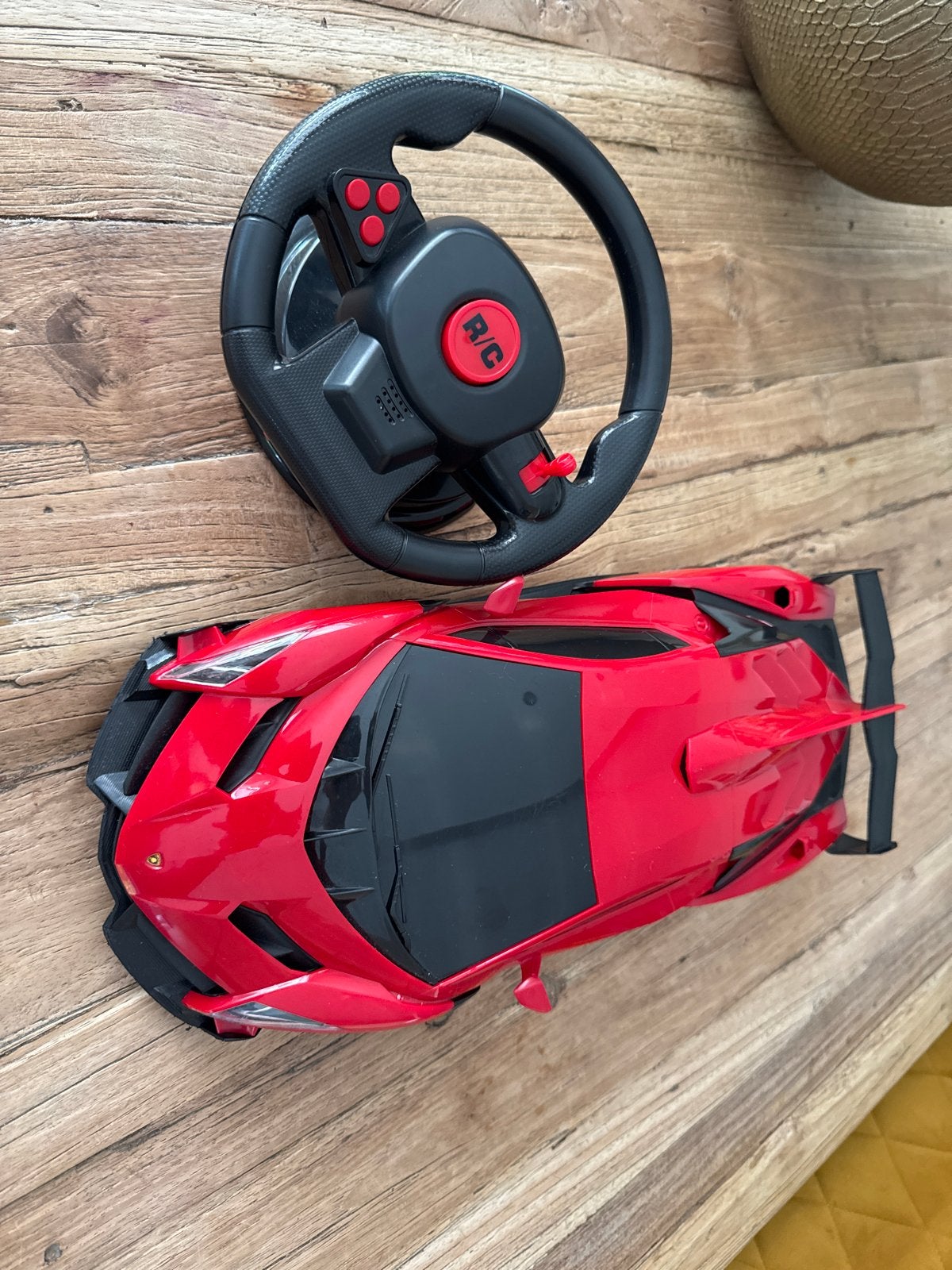 Bestuurbare Lamborghini met Stuurwiel Afstandsbediening, Zo goed als nieuw, Auto onroad, RTR (Ready to Run), Overige schalen