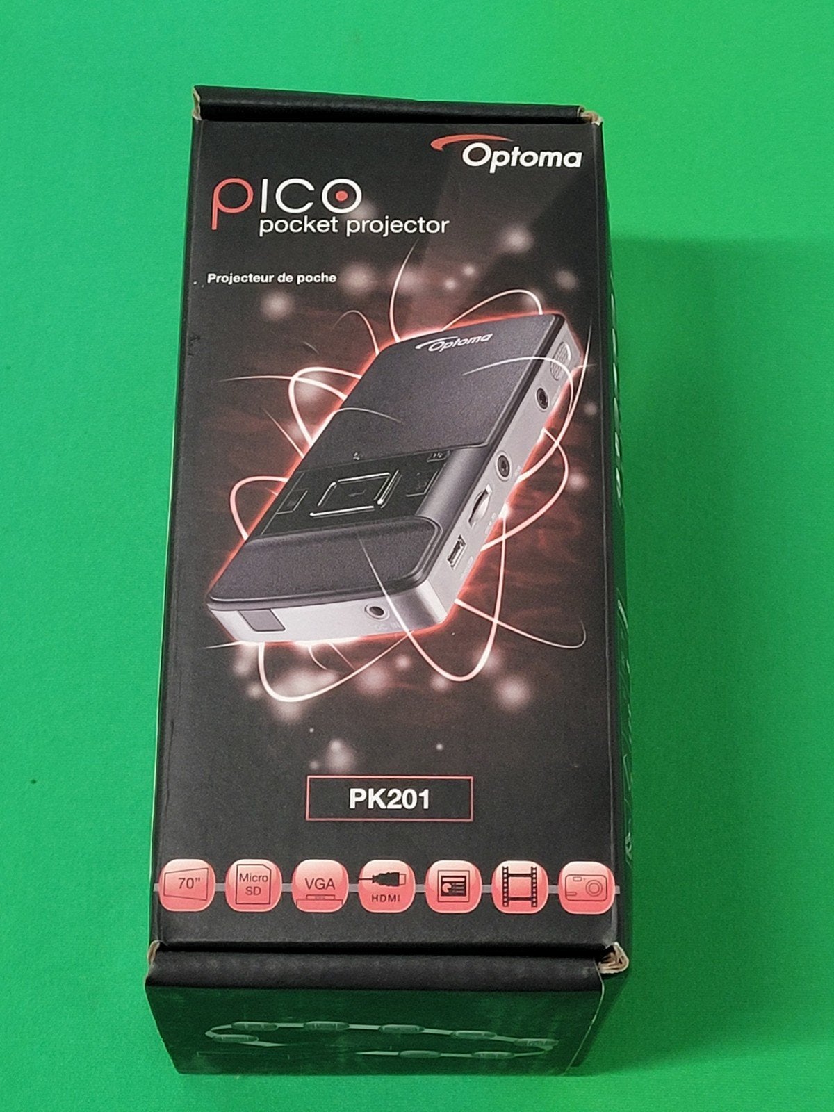Optoma Pico Pocket Projector PK201 compacte Beamer, Support@optoma.com, Optoma Technology, Inc., LED, 47131 Bayside Parkway, Fremont, CA 94538, USA
