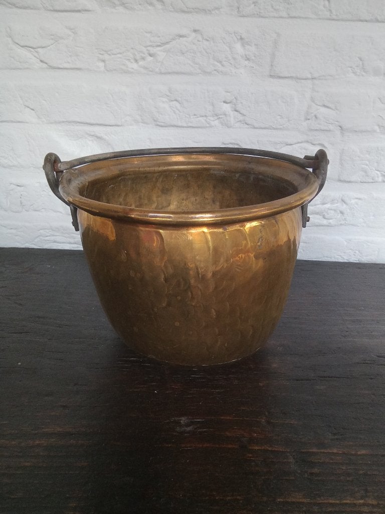 Koperen ketel bloempot, Ophalen of Verzenden, Koper