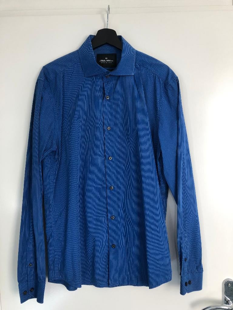 Overhemd Mille Milano XL, Zo goed als nieuw, Verzenden, Blauw, Halswijdte 43/44 (XL)