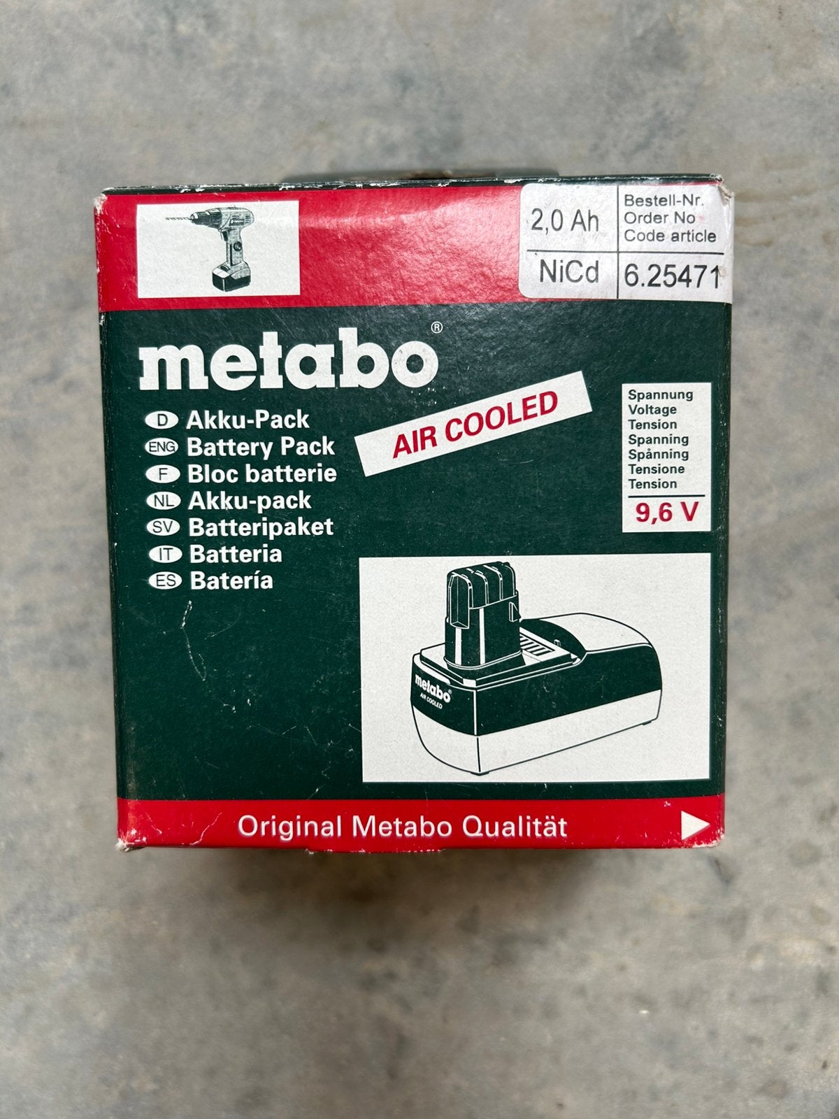 Metabo accu 9,6 V 2,0 Ah NIEUW, Ophalen of Verzenden, Nieuw