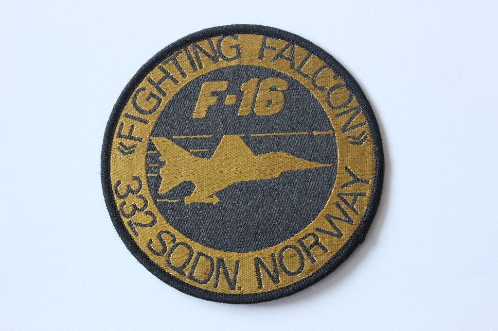 patch 332  sqn  f-16  norway, Verzenden, Zo goed als nieuw, Patch, Badge of Embleem