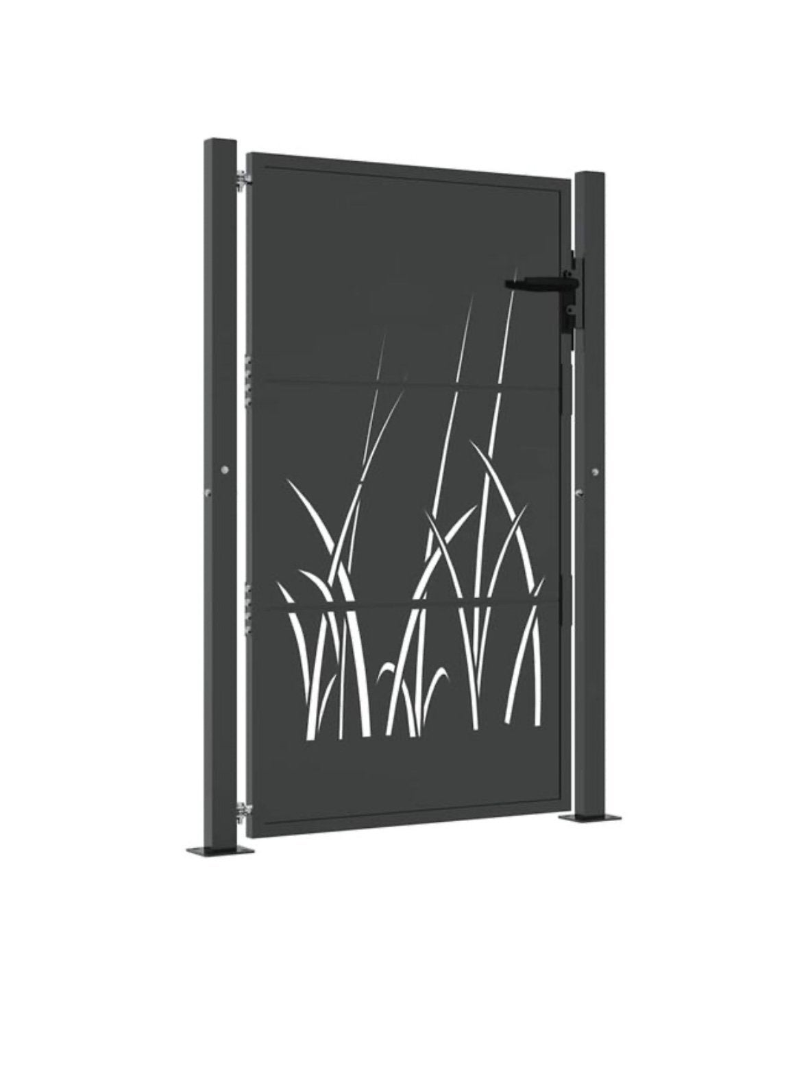 Poort met grasontwerp staal antracietkleurig, nieuw, Kinderen en Baby's, Traphekjes, Ophalen of Verzenden, Nieuw, 115 cm of meer