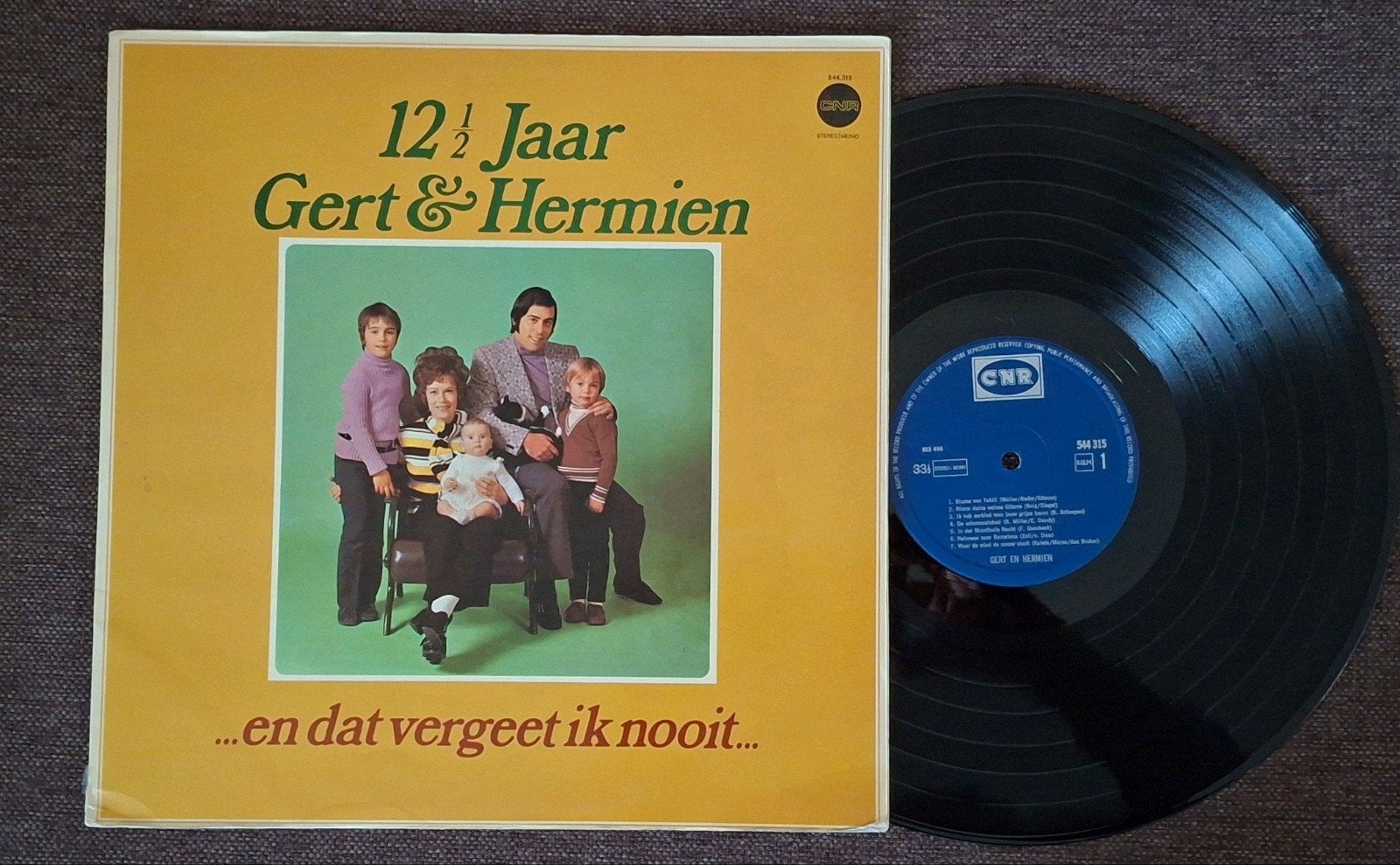 Gert&Hermien 12 1/2 Jaar .en dat vergeet ik nooit met poster, LP, Gebruikt, Inclusief poster, Ophalen of Verzenden