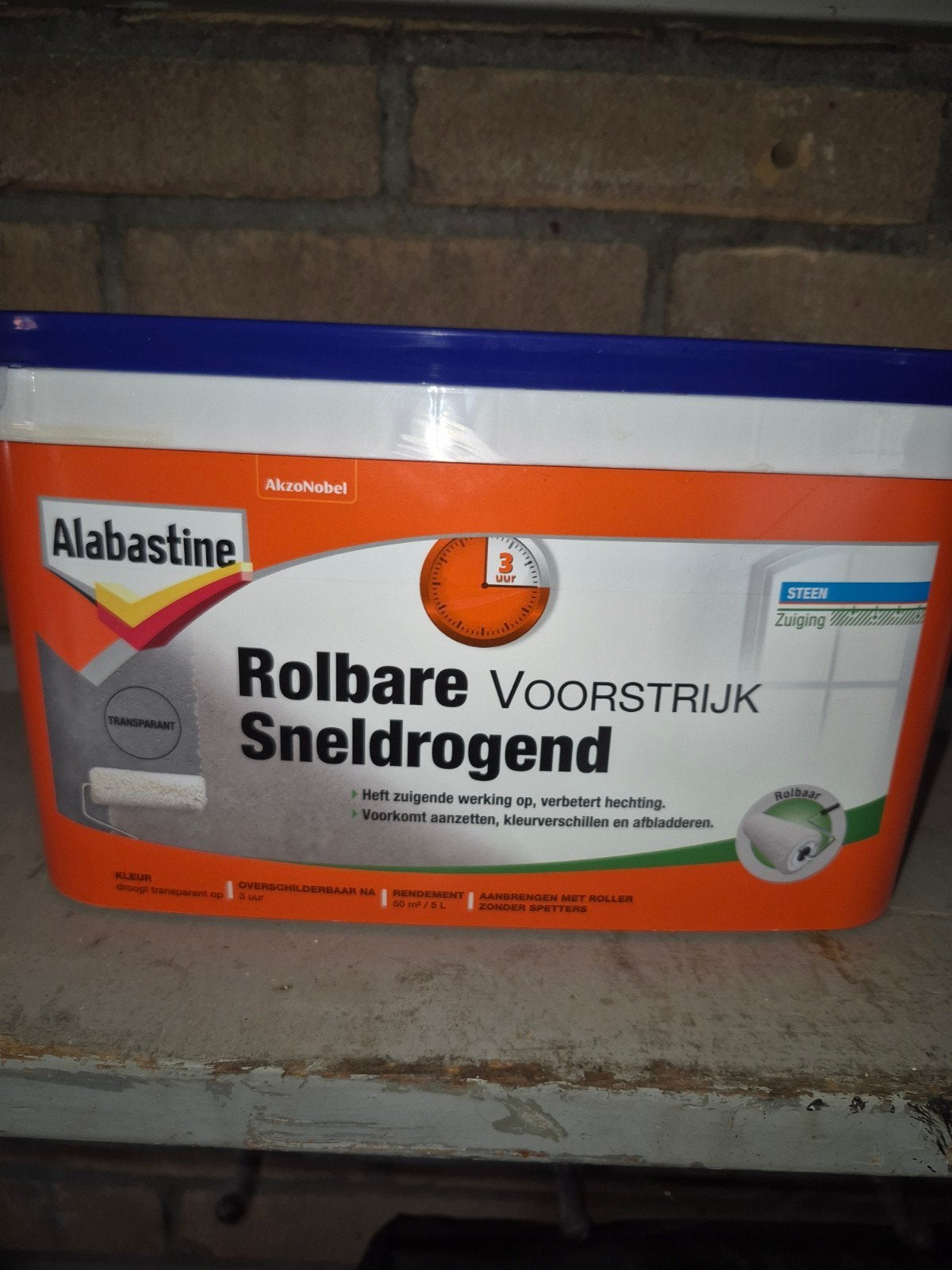 Alabastine Rolbare Voorstrijk Sneldrogend, Ophalen of Verzenden, Overige typen