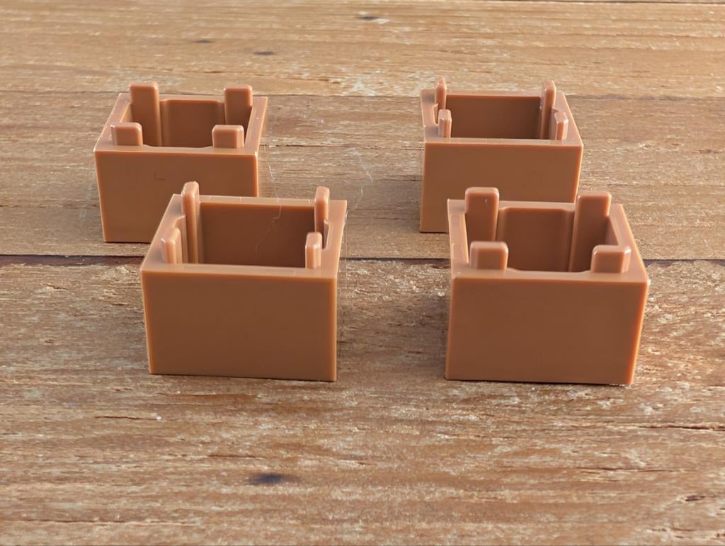 Lego kistjes/kratjes nougat 4x, Ophalen of Verzenden, Nieuw, Lego