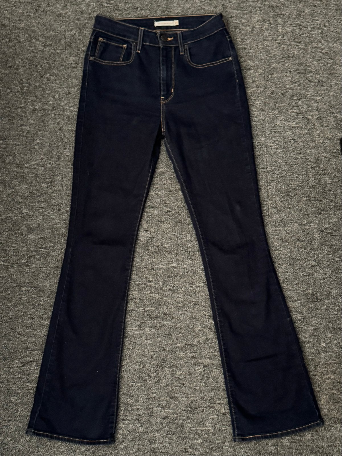 Levi's 725 High Rise Bootcut Jeans W27 Donkerblauw, Ophalen of Verzenden, Gedragen, Blauw, W27 (confectie 34) of kleiner