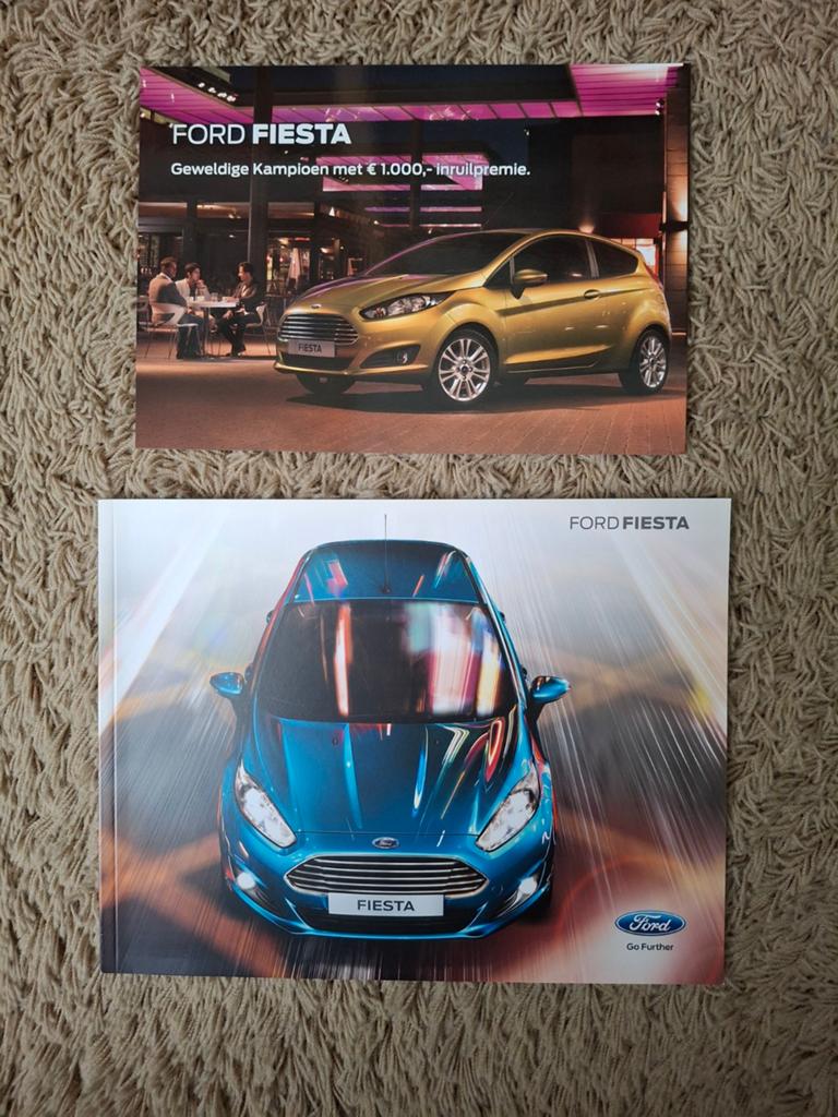Autofolder + leaflet Ford Fiesta mk7, Verzenden, Zo goed als nieuw, Ford