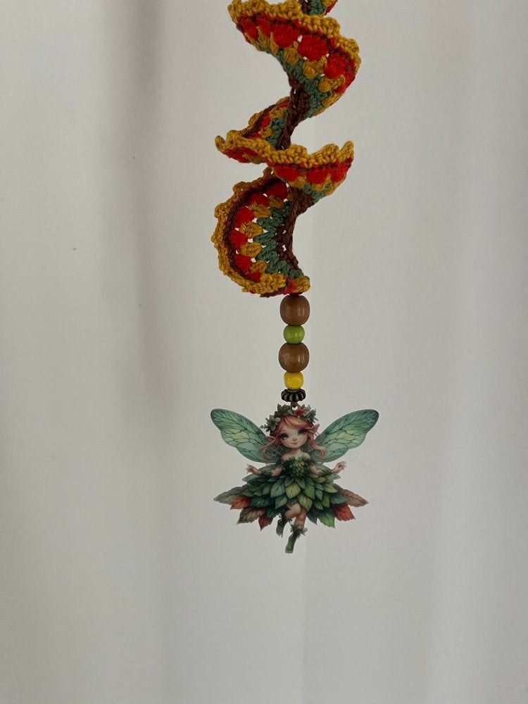 Windspinner herfst fee gehaakt goud rood bruin groen, P Gillisstr, Nieuw, Kinderworkshops Petra, Ophalen of Verzenden