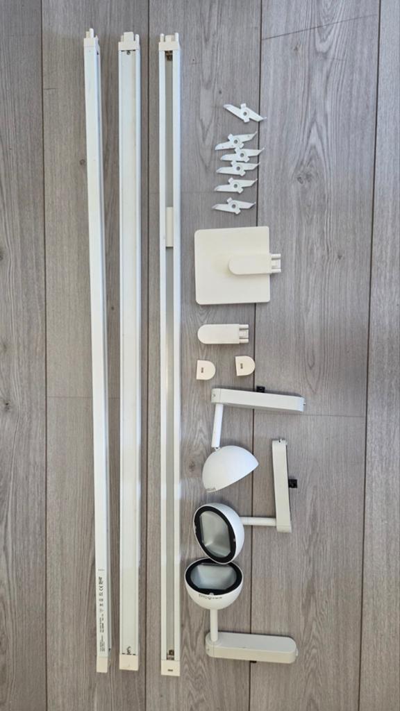 Ikea verlichting - Complete set met rails en spots, Ophalen, Gebruikt, Modern