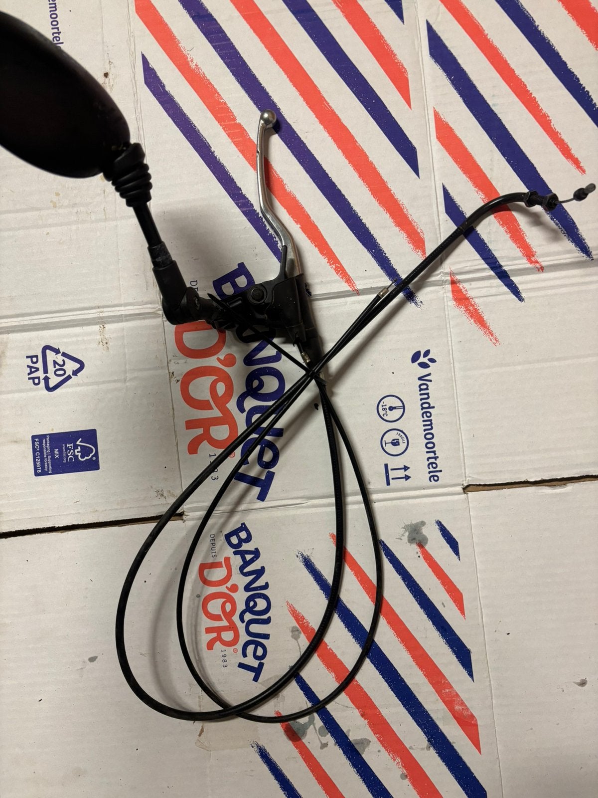 Koppelingshandgreep + spiegel + kabel voor honda hm 50, Ophalen of Verzenden, Zo goed als nieuw, Overige typen