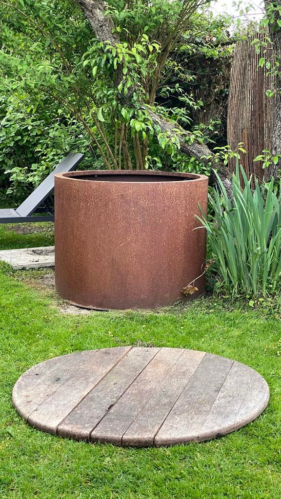 Cortenstaal Plantenbak Rond Ø100cm H80cm, Tuin en Terras, Ophalen, 100 cm of meer, Rond, Zo goed als nieuw
