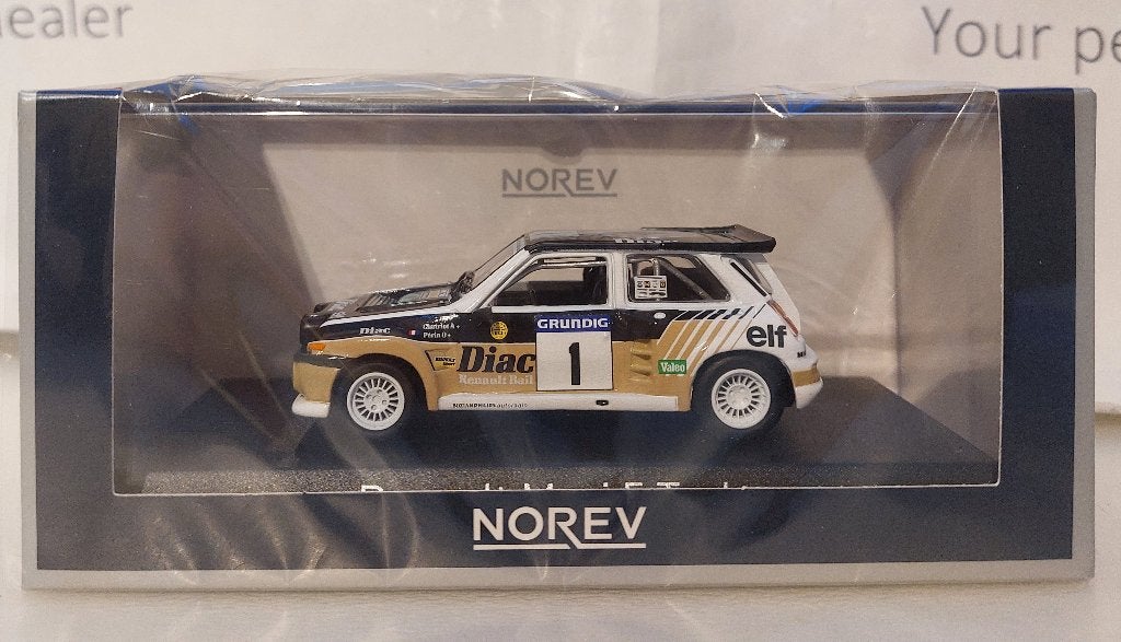 Norev 1:43 Renault Maxi 5 Turbo 1986 Rally Var no 1. nieuw, Ophalen of Verzenden, Nieuw, Auto, Norev