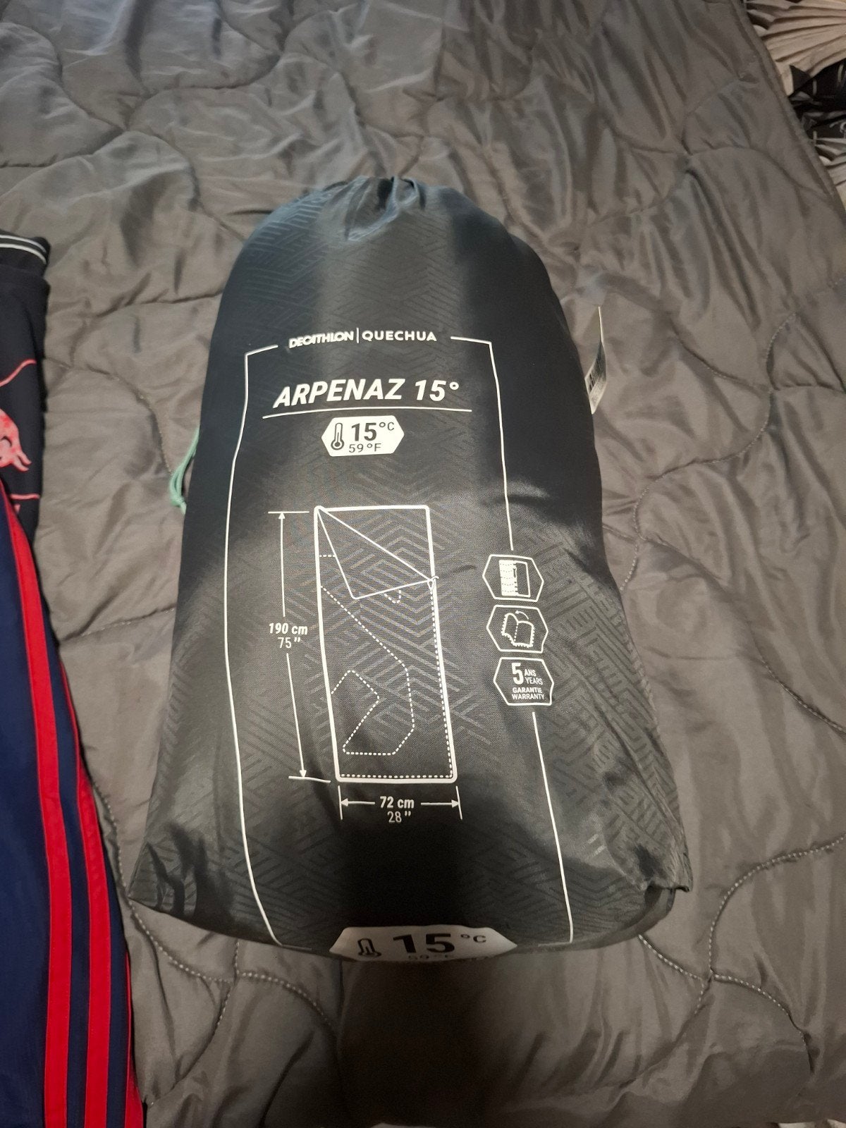 Decathlon Quechua Arpenaz 15 Slaapzak 190x72cm, Ophalen of Verzenden, Zo goed als nieuw