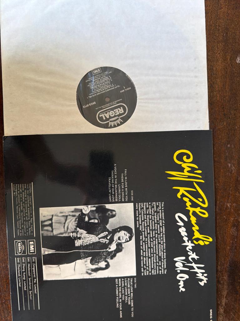 Cliff Richard's Greatest Hits Vol. One LP - Nieuwstaat, Ophalen of Verzenden, 1970 - 1979, Zo goed als nieuw, 12 inch