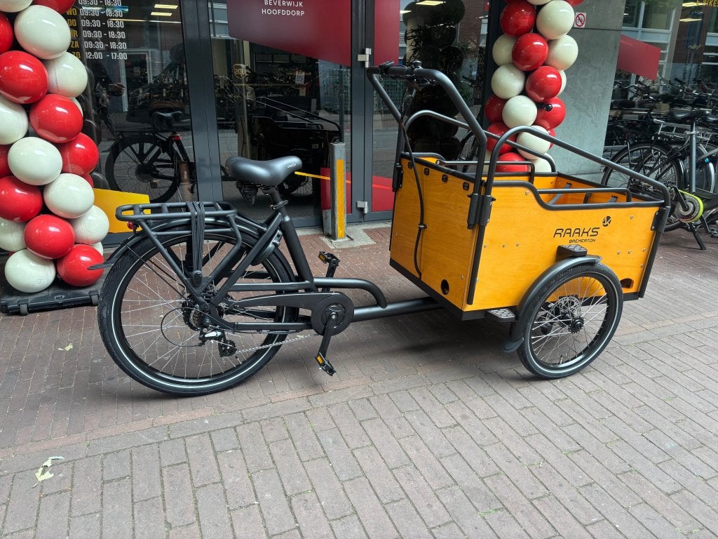 Fietshokje Raaks: Raaks Bremerton E-bakfiets nieuw!!, 4 kinderen of meer, Huif, Niet ingevuld, Nieuw