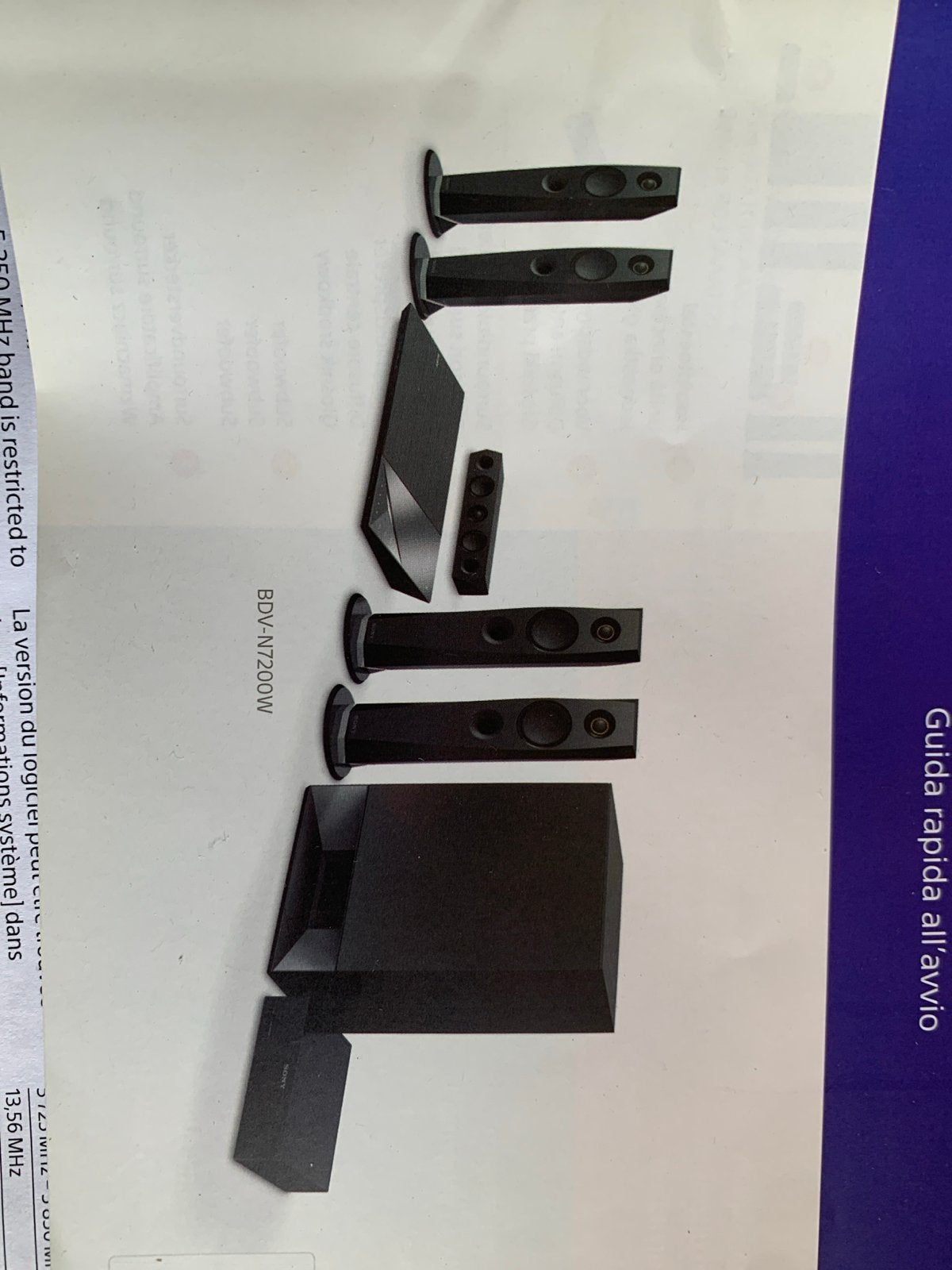 Sony BDV-N7200W Blu-ray Home Cinema Systeem, Ophalen, Gebruikt, Blu-ray-speler, 70 watt of meer