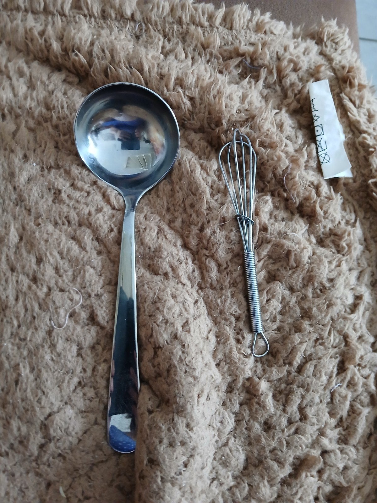 Juslepel en kleine klopper, Ophalen, Rvs of Chroom