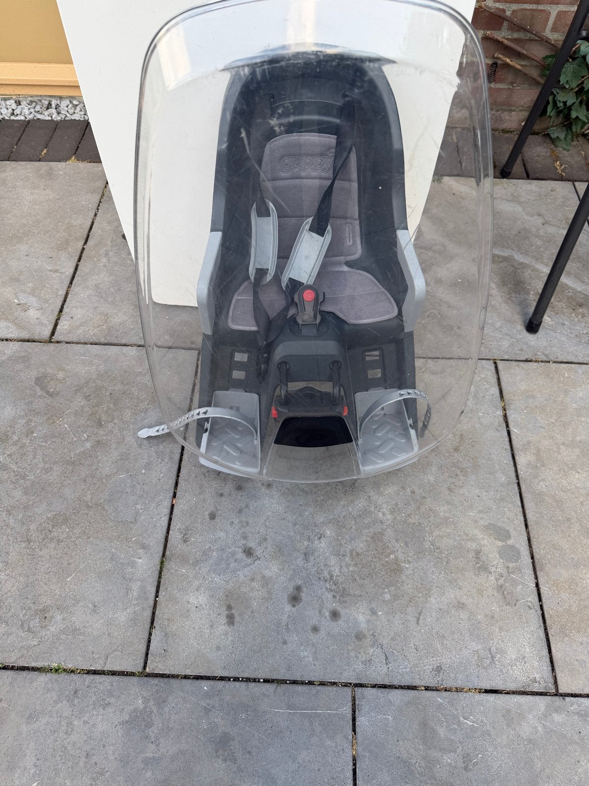 Fietsstoeltje Guppy met windscherm, Ophalen, Achterzitje, 9 t/m 18 kg, Gebruikt