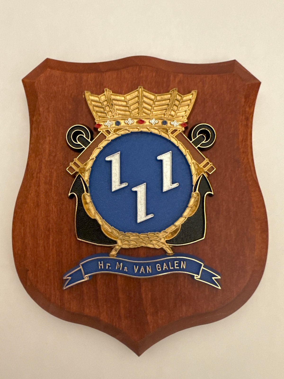Wapenschild Hr. Ms. Van Galen, Ophalen of Verzenden, Zo goed als nieuw