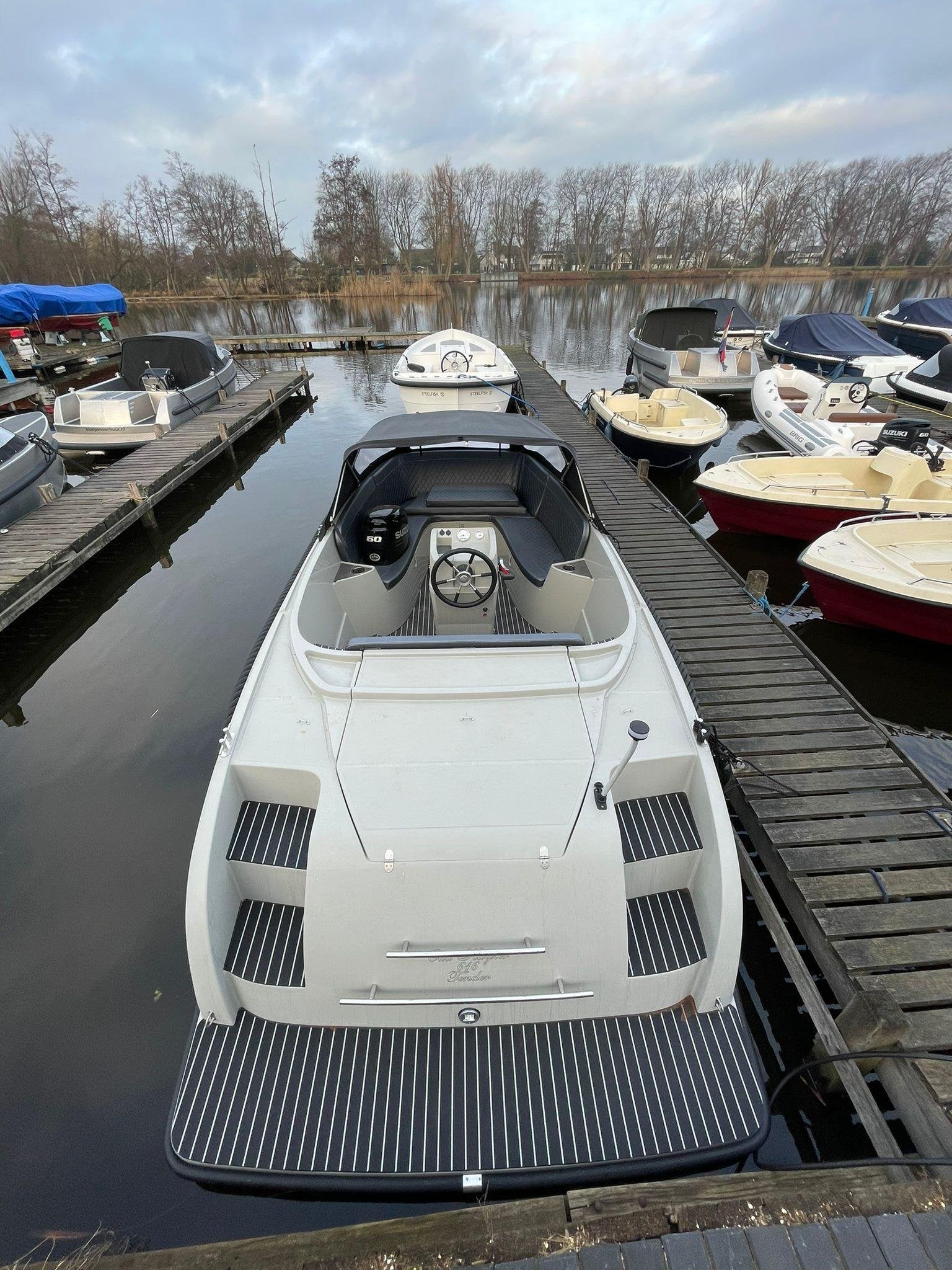 Oud Huijzer 616 tender DEMO 60pk suzuki, Overige typen, Buiskap, Overige brandstoffen, Nieuw