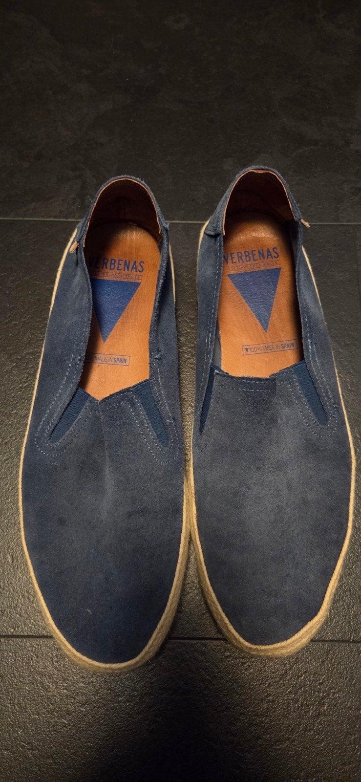 Verbenas Espadrilles - Blauw suède - maat 46, Ophalen of Verzenden, Zo goed als nieuw, Blauw, Espadrilles of Moccasins