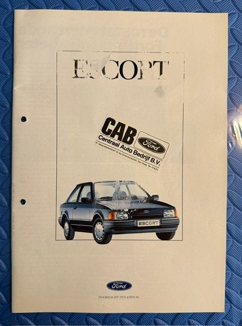 Folder Ford Escort 1988, Ophalen of Verzenden, Gelezen, Ford