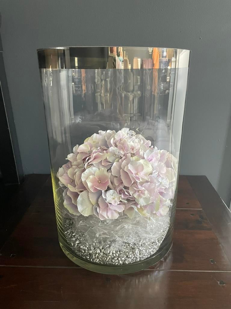 Glazen vaas, Ophalen of Verzenden, Zo goed als nieuw, Overige kleuren, Glas
