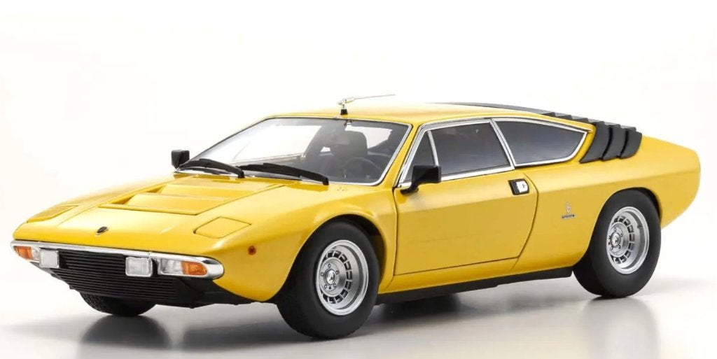 Lamborghini Urraco P250 1973 geel - Kyosho modelauto 1:18, Kyosho, Verzenden, Nieuw, Info@kyoshoeurope.com