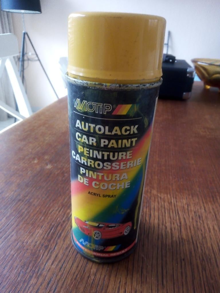 motip 43550 autolak acryl spuitbus-geel-400ml, Ophalen of Verzenden