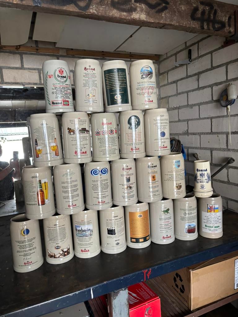 24 Diverse Brand Bier Pullen, Verzamelen, Ophalen, Zo goed als nieuw, Pul(len), Brand