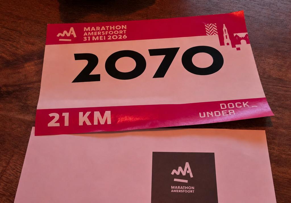 Halve marathon start bewijs, Eén persoon, Mei