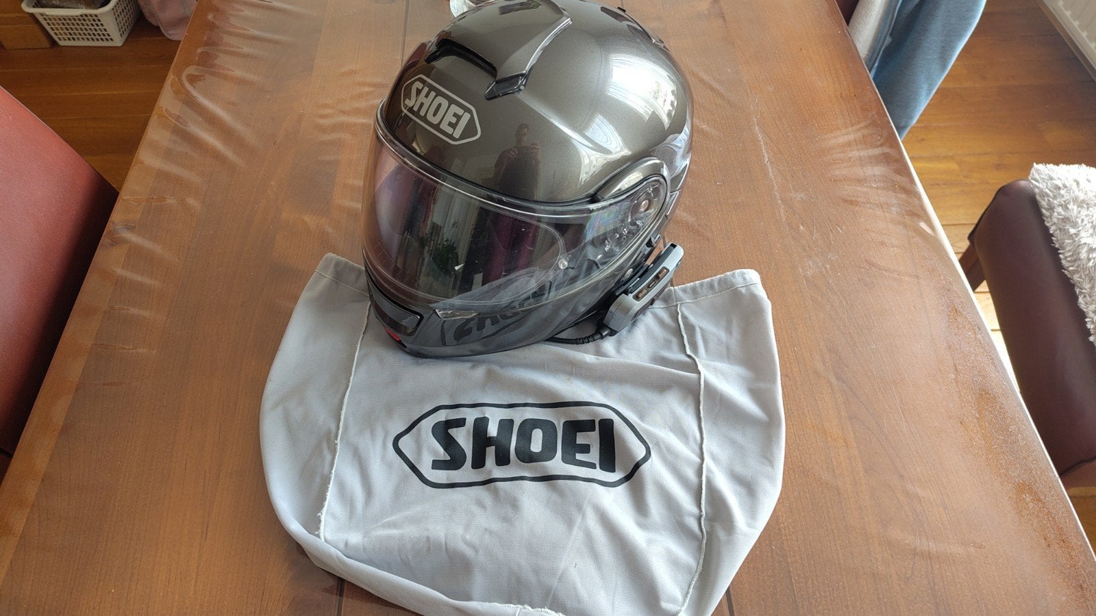Shoei Neotec 1 maat S met Cardo Scala Rider G4 Communicaties, Systeemhelm, Dames, Ophalen of Verzenden, S