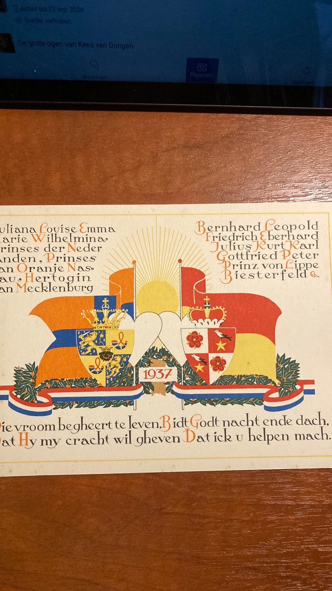 Koninkelijkhuis Huwelijk Juliana 1937, Ophalen of Verzenden, 1920 tot 1940, Zuid-Holland