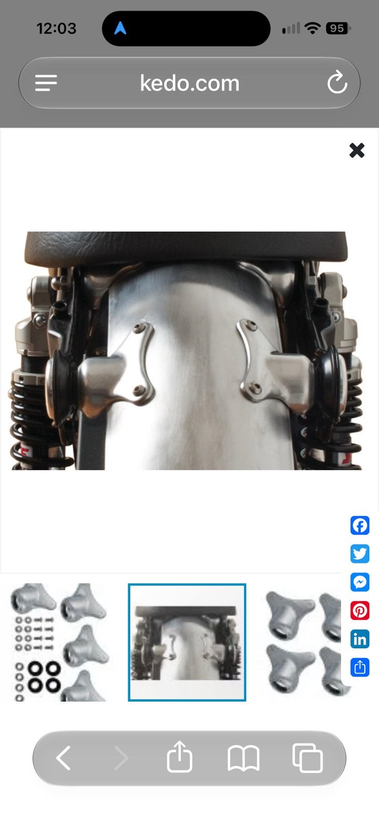 Kedo Yamaha SR, XT achter spatbord montage, Ophalen of Verzenden, Nieuw
