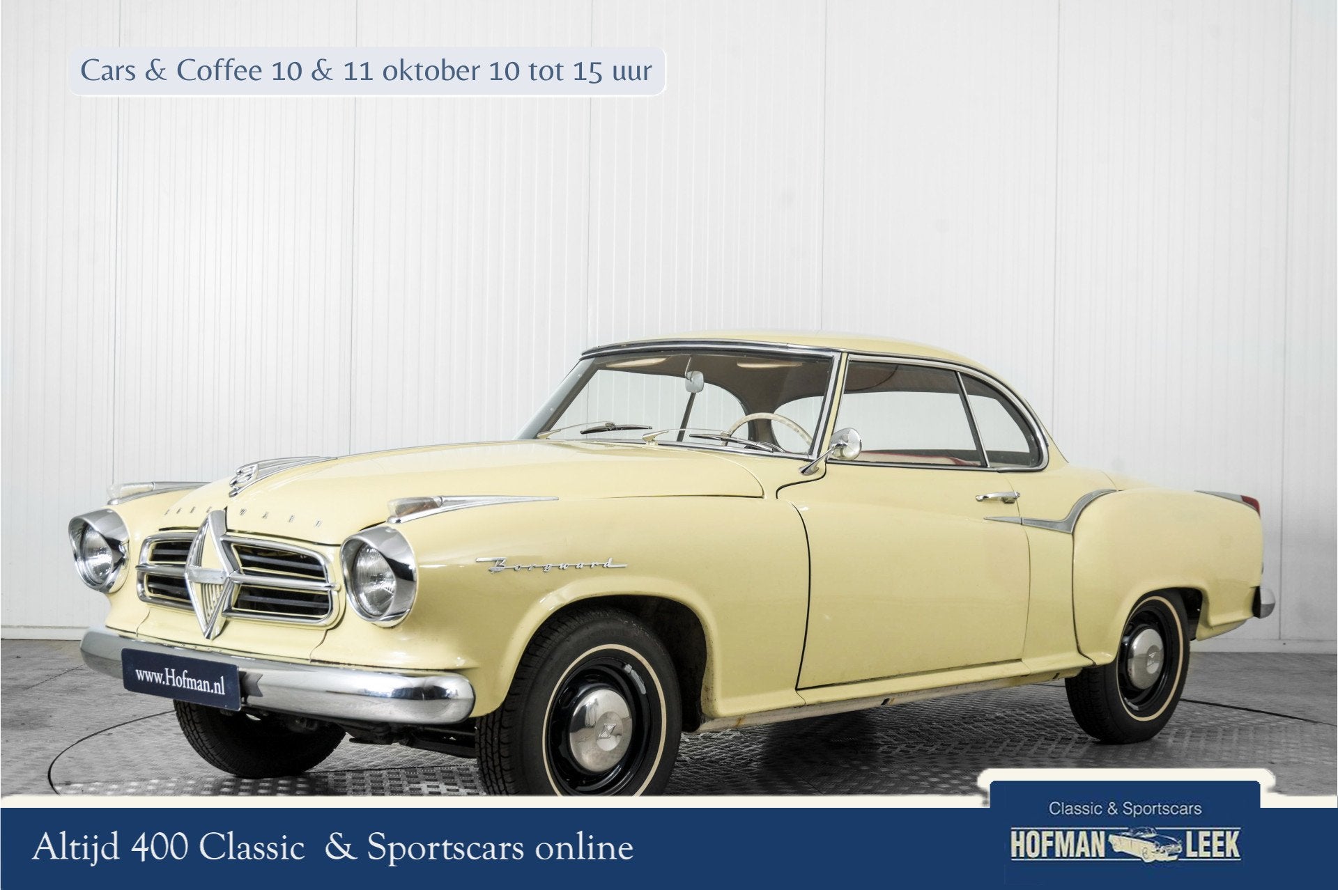 Borgward Isabella Coupe Californie (bj 1958), Auto's, Gebruikt, Overige carrosserieën, Wit, Bedrijf