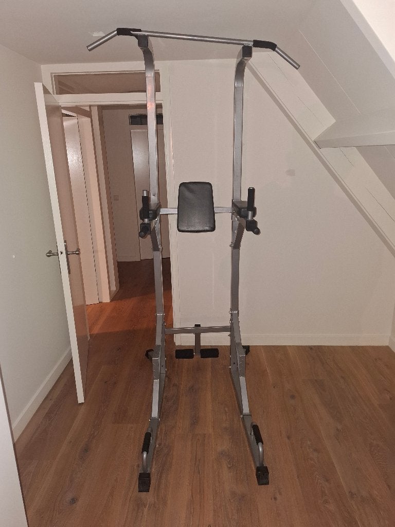 Power tower met dip station, Ophalen, Krachtstation, Benen, Zo goed als nieuw